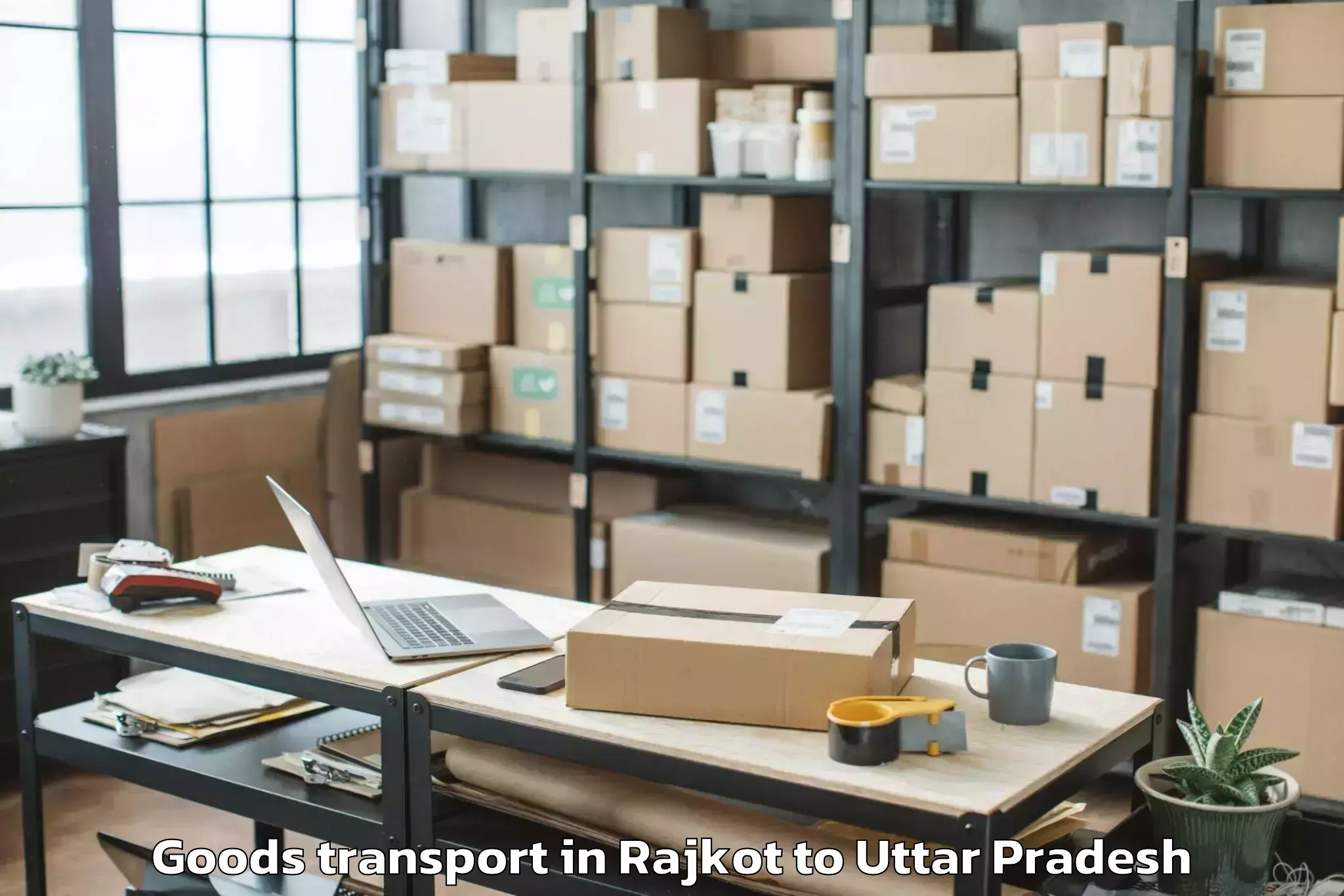 Top Rajkot to Dr Ram Manohar Lohiya National Goods Transport Available